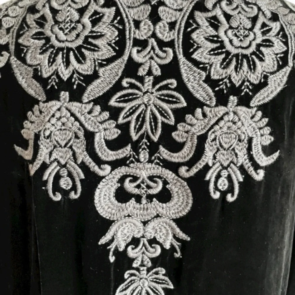 Johnny Was Hirsch heavily embroidered velvet jacket NWT